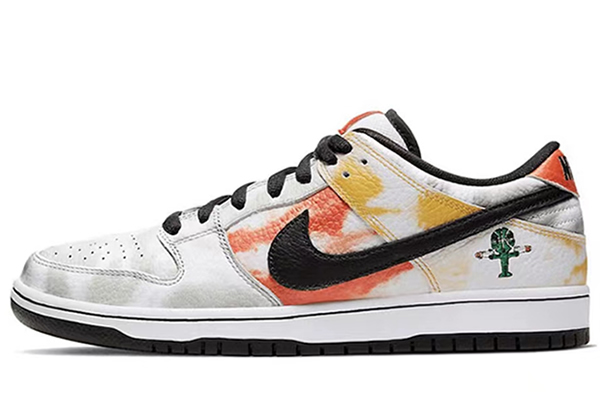 022 Women Nike SB Dunk Low Raygun Tie-Dye In White